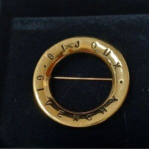 Givenchy Gold Circle Brooch